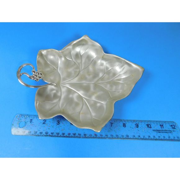 Ikora Leaf Dish Silver Plate Marked & Tag Germany 9.5 X 8 in. - Picture 6 of 9